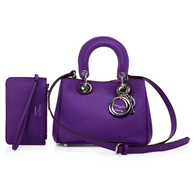 mini Christian Dior diorissimo nappa leather bag 0902 purple